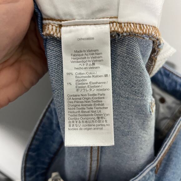 Madewell The Curvy Perfect Jean Womens 32 Tall Blue Tapered High Rise NA901 - Picture 7 of 10